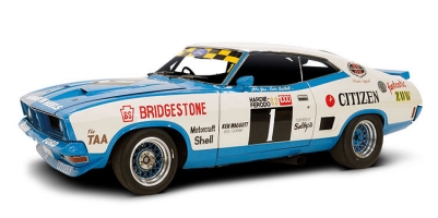Blue white Ford Falcon Coupe Racecar