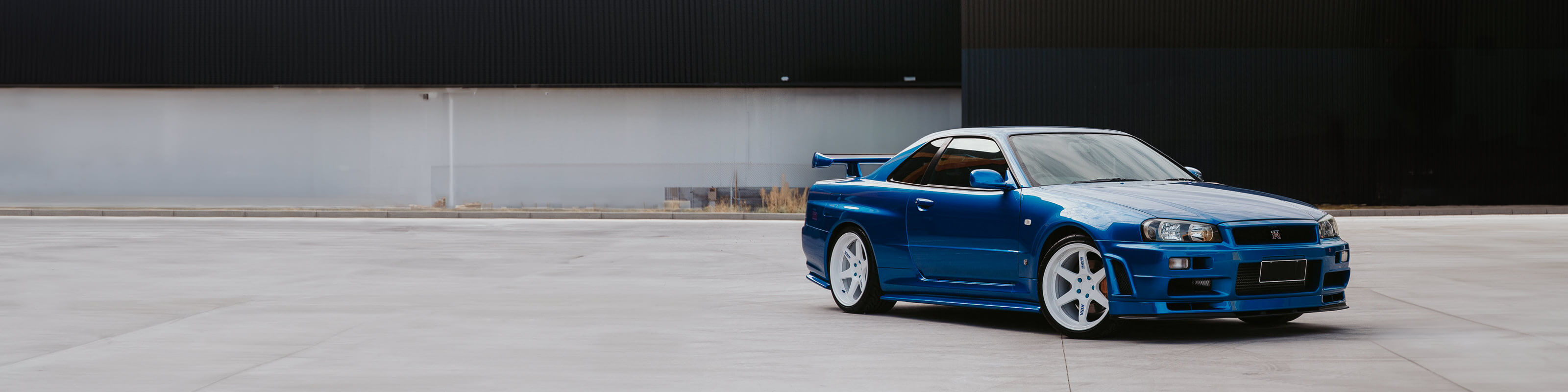 Blue Nissan Skyline