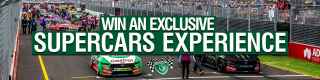 Banner with poll position image with win an exclusive supercars experience